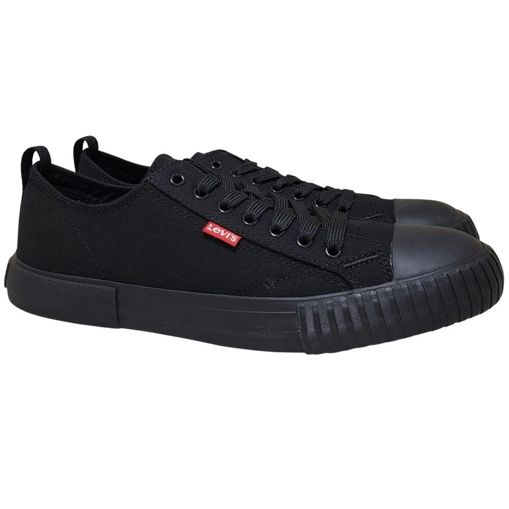 Levi's Men Anikin Classic Low Top Sneakers Size US 9M Black Canvas